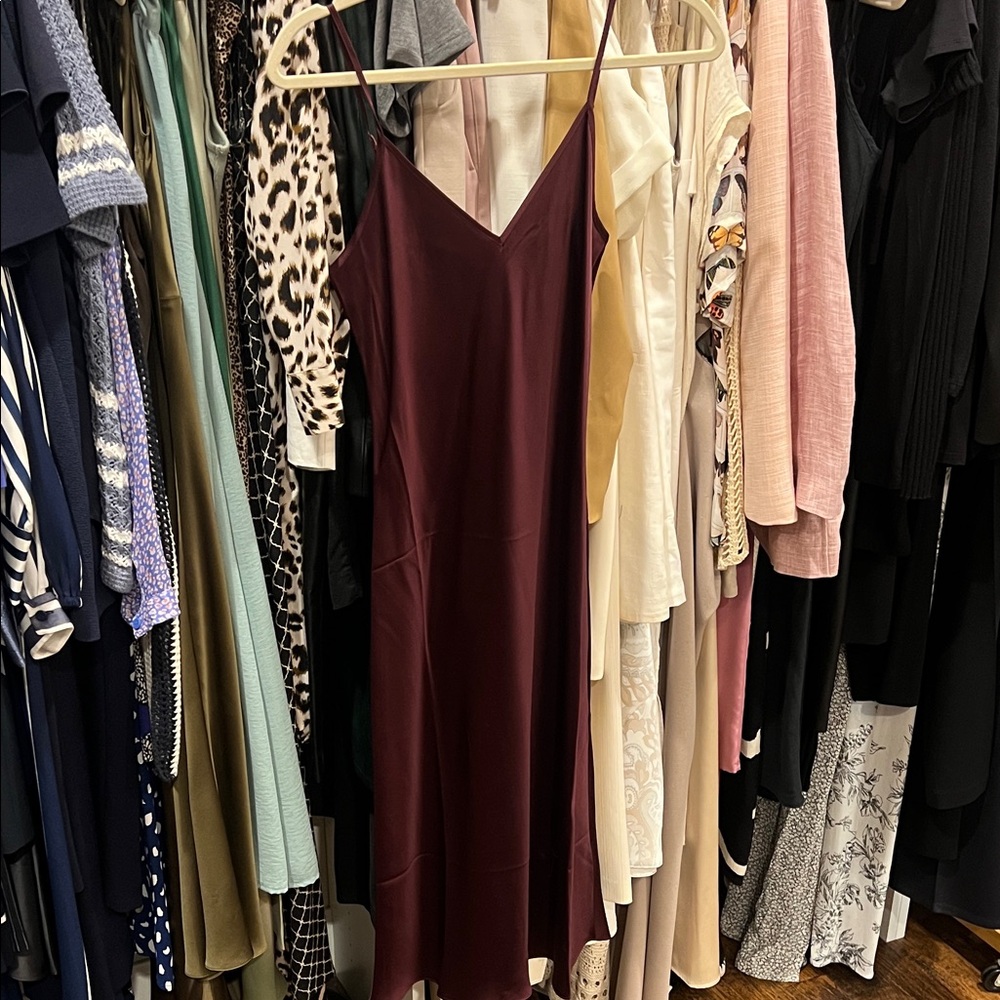 Burgundy Quince Slip Dress